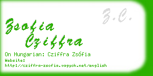 zsofia cziffra business card